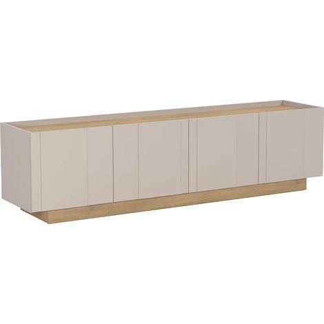 Meuble TV avec 4 portes - Beige et naturel clair - ANARZA (1/5)