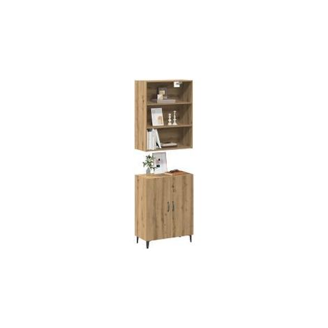 Buffet avec armoire murale chêne artisanal bois d'ingénierie (1/5)