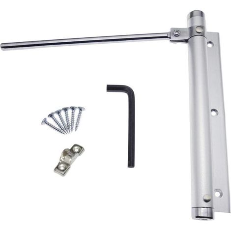 Federbelasteter Türschließer, Türschließer aus Aluminiumlegierung, oberflächenverstellbare automatische Schließvorrichtung, 45 kg (1 Stück) (1/4)