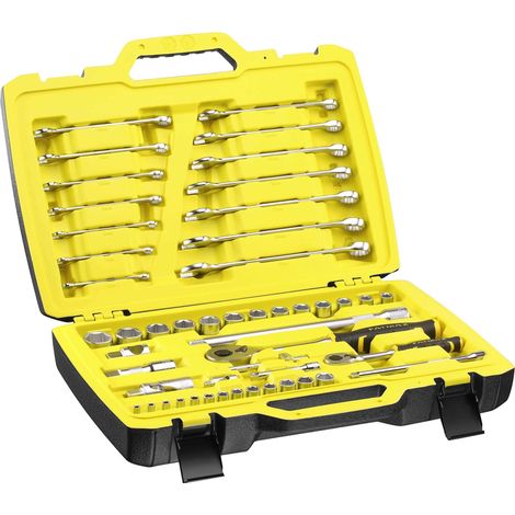 JUEGO DE LLAVES STANLEY 49 piezas 1/4"-1/2"
