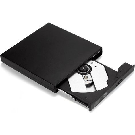 Lecteur CD/DVD portable, lecteur CD/DVD +/-RW externe, design élégant, facile à installer et à utiliser, compatible avec Apple Mac, Windows 11/10/8/7, unique. (1/2)