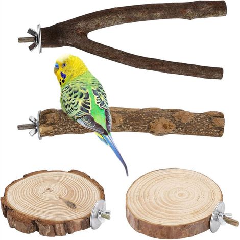 Posatoi in legno naturale per gabbie per uccelli