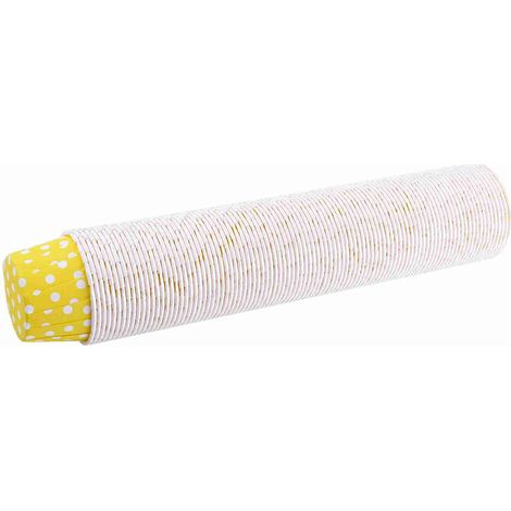100 pièces papier gâteau Cupcake Liner étui emballage Muffin cuisson tasse pour fête mariage jaune (1/5)