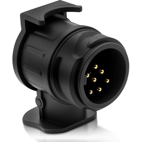 13 to 7 Pole 12V 13 to 7 Pin Trailer Plug Adapter Waterproof for Car RV Tow Hook Bike Carrier (1/3)