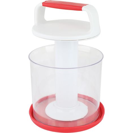 1 Presse à hamburger, PP PS TPR, poignée ergonomique, démontable, cuisine maison (1/5)