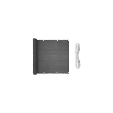 Schermo per la privacy del balcone, resistente ai raggi UV e impermeabile, con occhielli e cordini, 0,9x5 m - Crezuo (1/4)