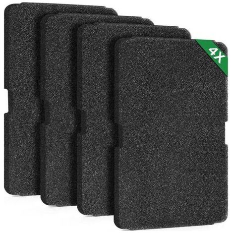 Pair 4 Trocknerfilter, Schwammfilter, kompatibel mit Beko Grundig Blomberg ElektraBregenz 2964840100, 240 x 155 x 11 mm, (1/4)