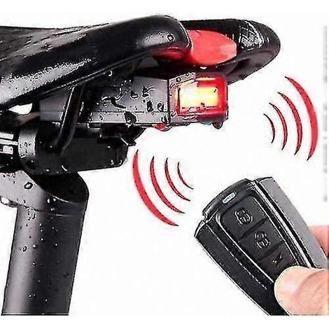 Luz trasera inteligente antirrobo para bicicleta con función de alarma, para mayor seguridad al andar en bicicleta. (1/2)