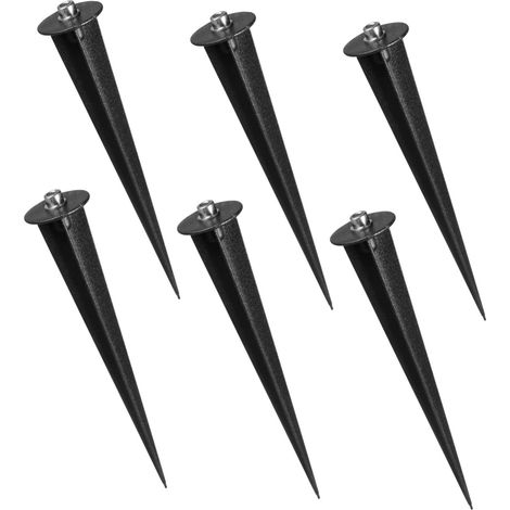 6 pièces Piquets En Alliage D'Aluminium avec Vis pour Lampes Solaires Extérieures Piquet de Jardin Résistant pour et Éclairage Paysager (1/5)