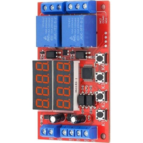 Module relais temporisé 12 V 10 A à 2 canaux avec 32 modes de (1/5)