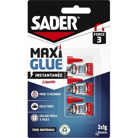 Sader Maxi Glue colle liquide transparente prise rapide (1/5)