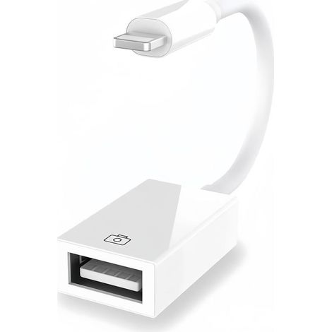 Adaptateur USB vers Lightning OTG Câble Lightning vers USB 3.0 Adaptateur iPad Adaptateur de voyage pour appareil photo Clavier Souris Clé USB etc. (1/5)