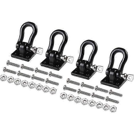 Quatre crochets et manilles de remorquage en métal, compatibles avec le crawler télécommandé à l'échelle 1/10 TRX4 SCX10 D90 (1/5)