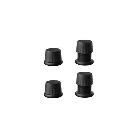 Lot de 4 Rehausseurs Réglables Antidérapants pour Meubles, Lits, Canapés, Tables et Chaises, Pieds de Meubles Réglables De 4 à 6,3 cm, Noir (1/5)