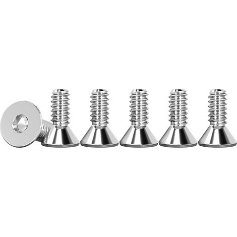 Senkkopfschrauben M3 x 8 mm mit Innensechskant aus Edelstahl A2 V2A, DIN 7991 / ISO 10642, silberfarben, durchgehendes Gewinde, 50er-Packung