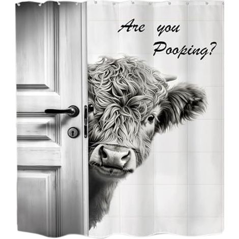 Funny Shower Curtain Fun Bathroom Decor Print 179 8x179 8 cm