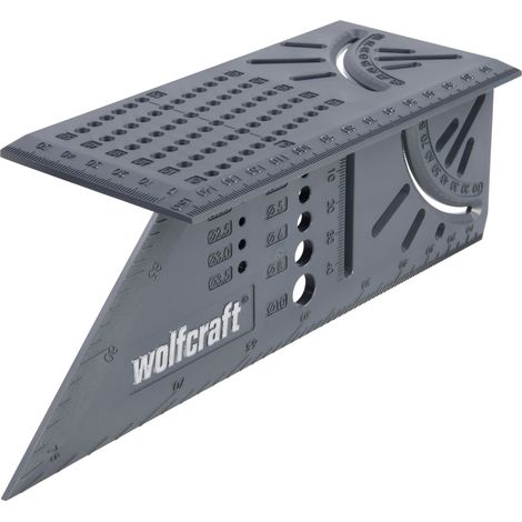Wolfcraft 3D-Gehrungswinkel 45° und 90° als Streichmaß für paralle Linien Winkel