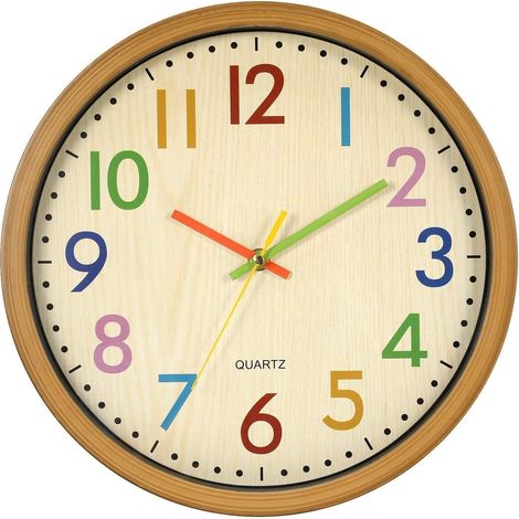 Horloge murale ronde décorative à chiffres arabes (1/5)