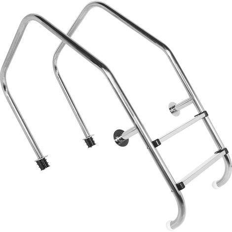 Échelle de piscine à 2 marches en acier inoxydable 304, antidérapante et sécurisée (accessoire) (1/5)