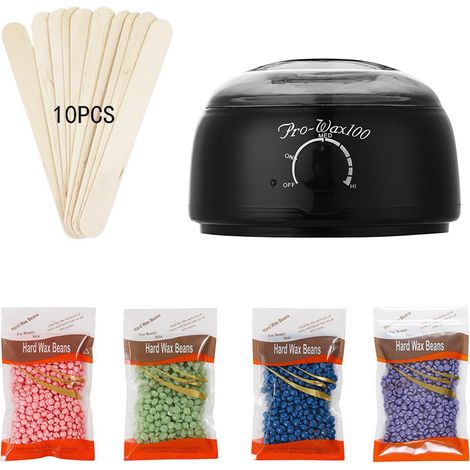 KLVGTIFS PUChauffe-cire - YULINLAND - Kit Professionnel 500ml - Cire chaude - Épilation sans bande - 10 spatules