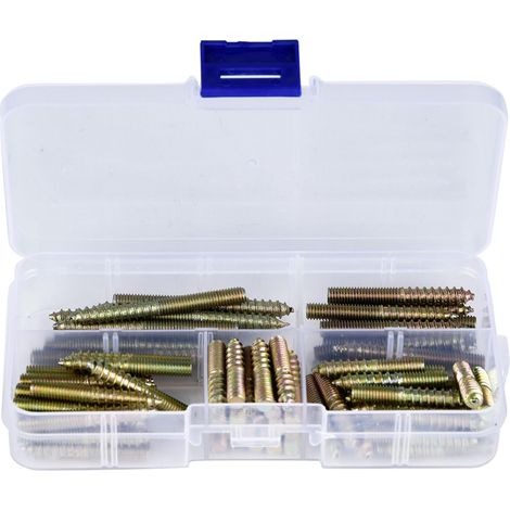 80pcs M5 Dowel Screw Woodworking Furniture Connector Double Ended Screw Hanger Bolt (1/5)