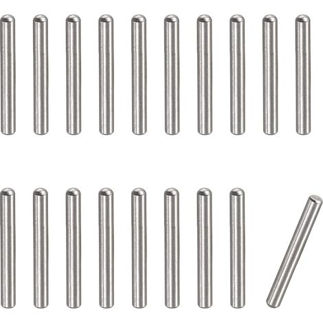 1.5x10mm Dowel Pins, 20pcs 304 Stainless Steel Round Flat Head Chamfered End Dowel Wood Bunk Bed Shelf Pegs Support Shelves Tie Elements (1/5)
