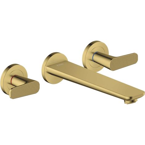 Mitigeur baignoire à 3 trous AXOR Citterio C Wd-mon sortie 222 mm coupe cubique poli brillant (1/2)