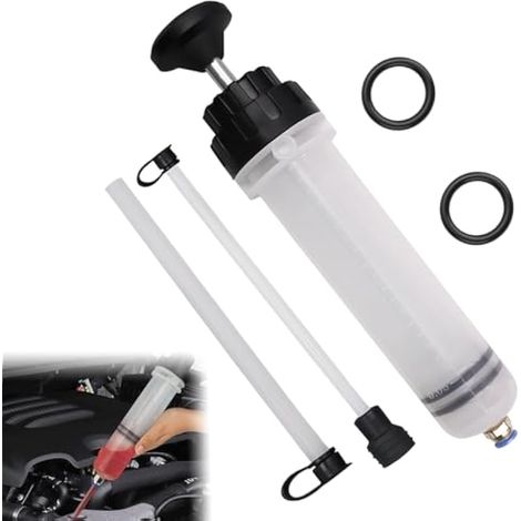 Seringue d'aspiration d'huile, pompe manuelle de 500 ml, avec 2 tuyaux et 2 anneaux en caoutchouc, pompe d'aspiration d'huile, pompe d'aspiration d'huile, pompe d'aspiration pour liquide de frein (1/5)