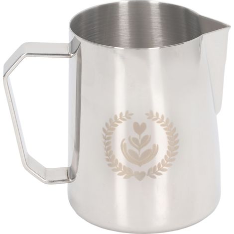 600 ml Milchkännchen aus Edelstahl für Milchaufschäumer, Ausgießer aus lebensmittelechtem Edelstahl, ideal für Baristas und Kaffeeliebhaber zu Hause. (1/5)