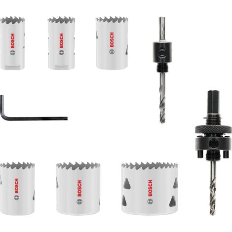 Bosch Multi Material Threaded Hole Saw Set 24 27 32 35 40 52 x 40 mm (1/5)