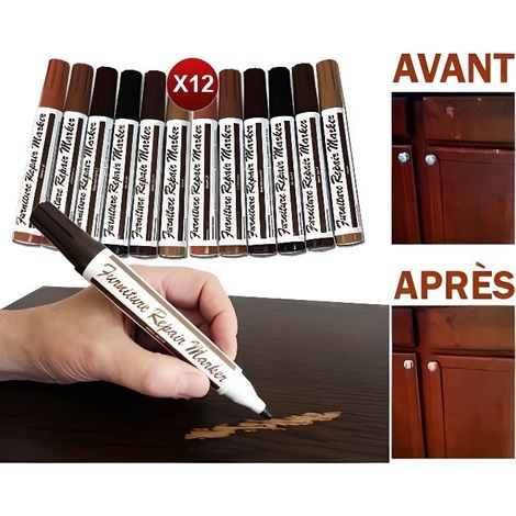 Set mit 6 Möbel-Ausbesserungsmarkern (1/3)