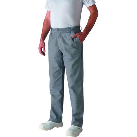Pantaloni da cucina Robur Timeo in vita elasticizzata PIED DE POULE 48