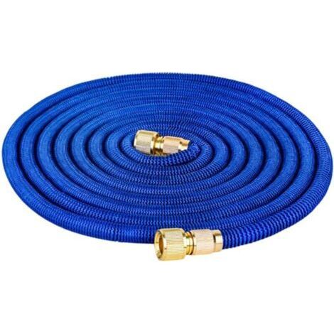5m extendable watering hose, retractable with metal fixings, for irrigation and cleaning (1/4)