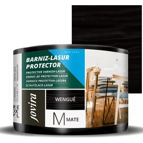 Vernis Lasur Matt Protector à l’eau. Protège, décore et embellit tous les types de bois. 375 Millilitres, Wengé (1/5)
