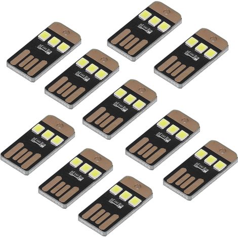 10 Stück Camping-Mini-Zelt-Nachtlichter, tragbare, energiesparende USB-LED-Taschenlampen für Outdoor-Aktivitäten, Schwarz (1/5)