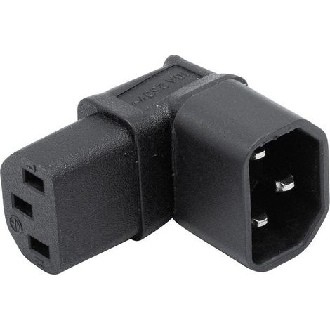 Adaptador iec dexlan c14 to c13 angled 10 A 250 V (1/2)
