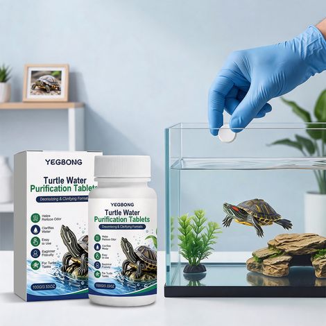 Comprimés de conditionnement d'eau pour tortues - Ingrédients doux pour le nettoyage, l'amélioration et l'entretien de l'eau d'aquarium - 100 g (1/5)