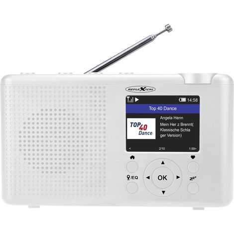 Reflexion TRA23i/WH Internet Tischradio Internet, DAB+, DAB, UKW Bluetooth®, Internetradio, DAB+, UK