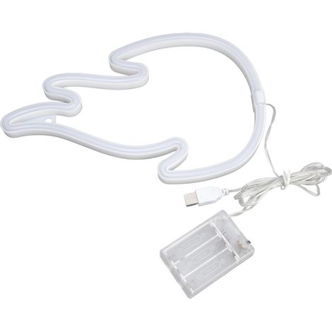 Enseigne lumineuse néon flamme à double alimentation, idéale pour la décoration murale d'une chambre ou d'une salle de jeux (rouge). (1/5)