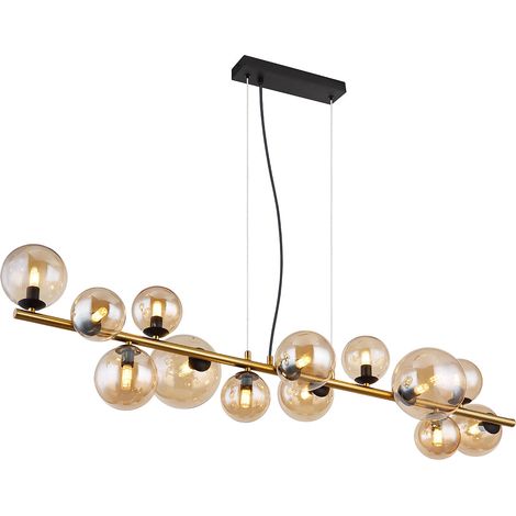 Globo - hängeleuchte - Riha - messing - glas metall - designlampe