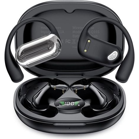 auriculares deportivos de conducción ósea, Bluetooth 5.4, IPX7, 40 horas de duración de la batería, ideales para correr y entrenar al aire libre. (1/5)