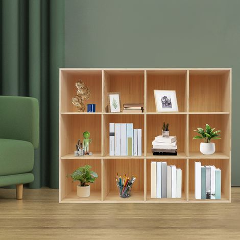 12-fach-Regal, 3-stöckiger Standschrank, Vitrine mit 12 Fächern (1/5)