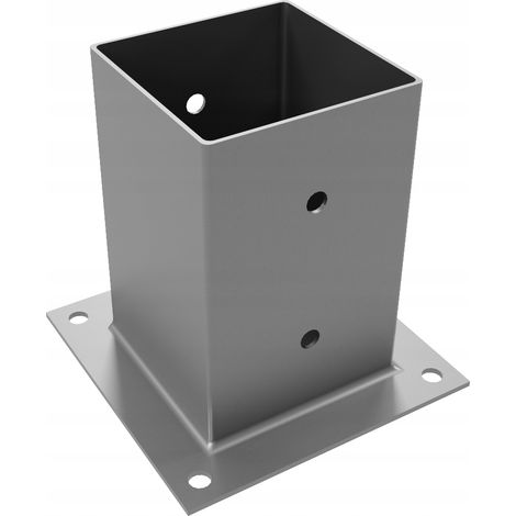 Base per colonna avvitabile in acciaio inox 100x100x150 mm, staffa di ancoraggio marca (1/3)