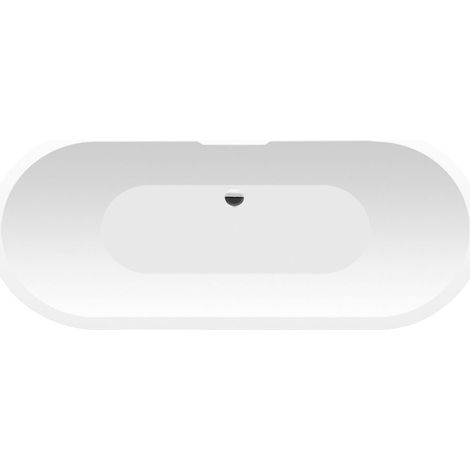 Modern Bathroom Bow Front Bath, 1655 x 445 x 580mm, Black