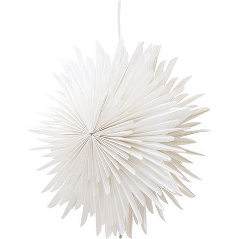 Sälen étoile de Noël avec lumière papier Ø35 cm suspension blanc. (1/5)
