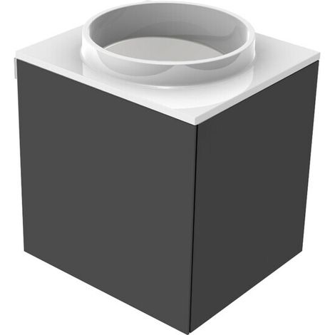 emco evo 450 Gästewaschtisch, schwarz, 450x450x508mm, 958227515 (1/4)