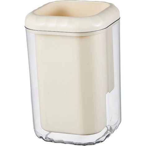 Elegante e funzionale portaposate color crema per la cucina: porta bacchette con scolapiatti, vassoio portaoggetti per bacchette, coltelli, forchette e cucchiai.