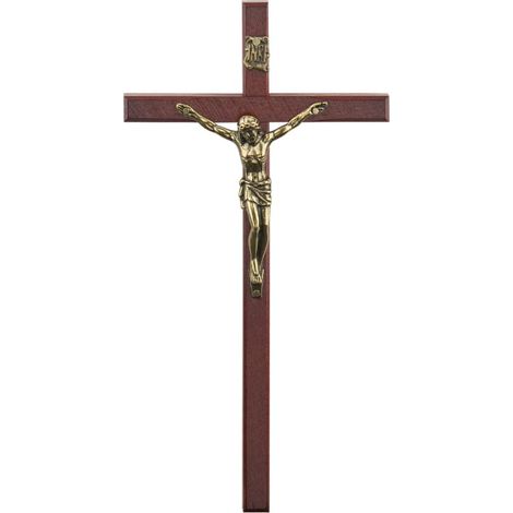 Croce da appendere in legno, scura, 19,5 cm