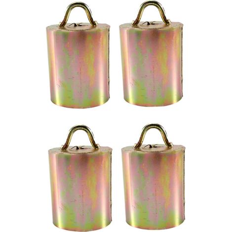 Lot de 4 Cloches pour Bétail Galvanisées, Son Clair et Audible à Longue Distance, Anti-perte, pour Moutons et Troupeaux (1/5)