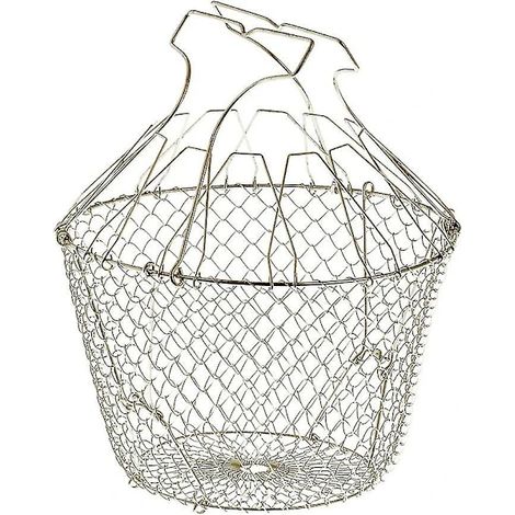 Essoreuse à salade pliable en polypropylène PP avec renforts Acier inoxydable Rangement facile Centrifugation douce 22 5 cm (1/3)